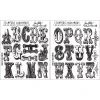 Tim Holtz Cling Stamps - Cirque Alphabet -Cats On Appletrees Shop 0001736241