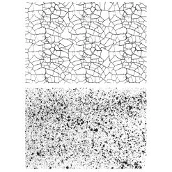 Tim Holtz Cling Stamps - Cracks & Specks