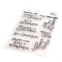 Pinkfresh Studio Clear Stamp Set 4"X6" - Wonderful Sentiments