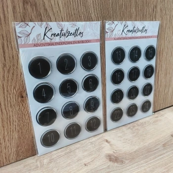 Kreativzeitlos - Adventskalenderzahlen Im Block 2x A6 3 Kreativzeitlos - Adventskalenderzahlen Im Block 2x A6