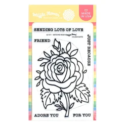 Waffle Flowers Waffle Flower- Sketched Rose Stamp Set