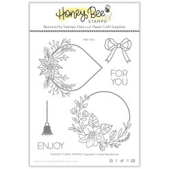 Honey Bee - Elegant Floral Frames - 5x6 Stamp Set