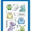Whimsy Stamps - Monster Cuties Clear Stamps 1 Whimsy Stamps - Monster Cuties Clear Stamps -Cats On Appletrees Shop Monster Cuties display 600x600