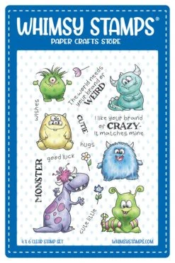 Whimsy Stamps - Monster Cuties Clear Stamps