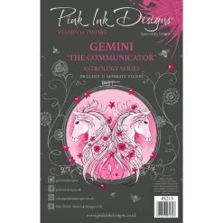 Pink Ink Designs Gemini – The Communicator 6 In X 8 In Clear Stamp Set