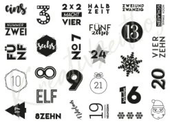 Kreativzeitlos - Adventskalenderzahlen
