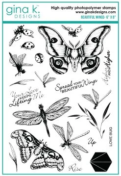 Gina K Designs - STAMPS- Beautiful Wings