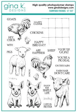 Gina K Designs - STAMPS- Farmyard Friends