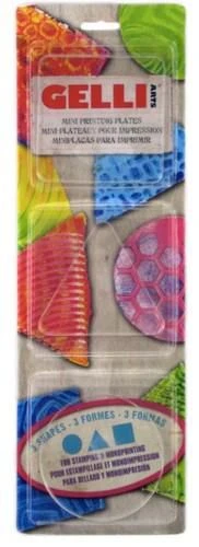 Gelli Arts - Gel Druckplatte Set Rund, Quadratisch ,Dreieck GELRST