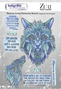 IndigoBlu Rescue Is My Favourite Breed A5 Rubber Stamps