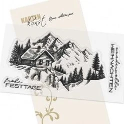 Karten-Kunst Clear Stamps Groß KK-0221 - Winterlandschaft