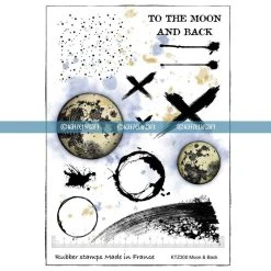 Katzelkraft - To The Moon And Back - Tampons Scrapbooking Lunes - A5