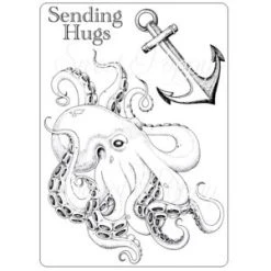 Sweet Poppy Stencil: A5 Stamp Octopus