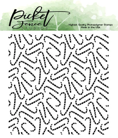 Picket Fence Studios - Candy Canes 4x4 Inch Clear Stamps 3 Picket Fence Studios - Candy Canes 4x4 Inch Clear Stamps