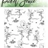 Picket Fence Studios - Flamingo Summer Dear 4x4 Inch Clear Stamps -Cats On Appletrees Shop picket fence studios flamingo summer dear 4x4 inch