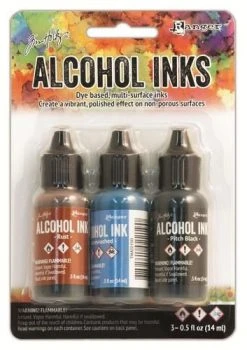 Ranger Alcohol Ink Ink Kits - Miners Lantern Rust, Stonewashed