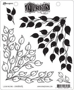 Ranger Dylusions Cling Stamp Set Leaf Me Be