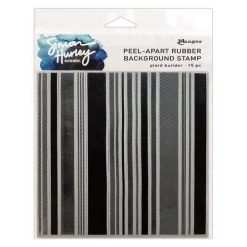Ranger SH Cling Rubber Background Stamp 6x6 Plaid Builder