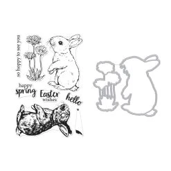Hero Arts Clear Stamp & Die Combo -Color Layering Bunny Bundle