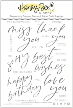 Honey Bee - Miss You Big Time - 6x8 Stamp Set
