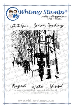 Whimsy Stamps - Blissful Winter Rubber Cling Stamp