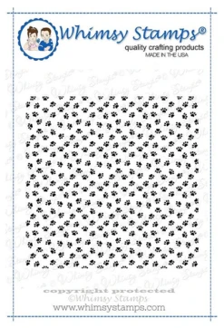 Whimsy Stamps - Puppy Paws Background Rubber Cling Stamp