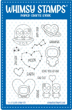 Whimsy Stamps - Space Moonies Clear Stamps