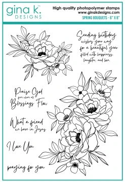 Gina K Designs - STAMPS- Spring Bouquets