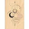 Florilèges Design - Tampon Bois TEMPS LUNAIRE -Cats On Appletrees Shop tampon bois temps lunaire