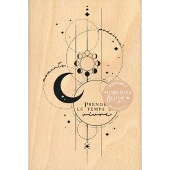 Florilèges Design - Tampon Bois TEMPS LUNAIRE