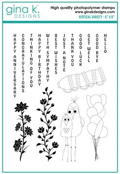Gina K Designs - STAMPS- Vertical Variety